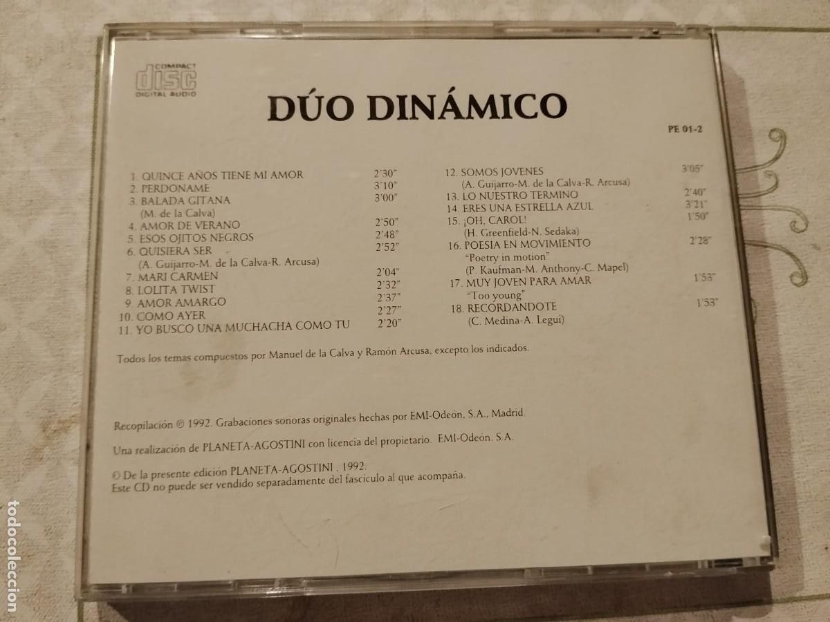 CDs de m&uacute;sica: D&uacute;o din&aacute;mico - Recopilatorio - Foto 2