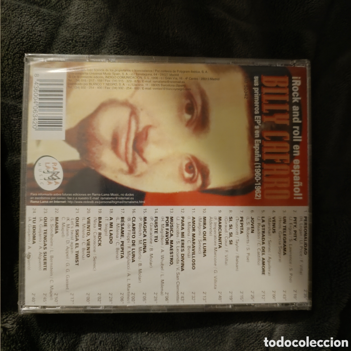 CDs de m&uacute;sica: CD Billy Cafaro - sus primeros Eps en Espa&ntilde;a - Foto 2