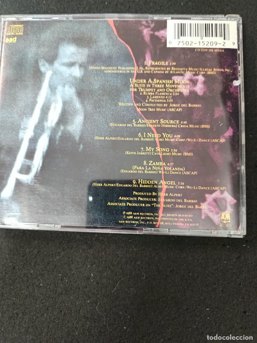 CDs de m&uacute;sica: CD. HERB ALPERT. UNDER A SPANISH MOON - Foto 2
