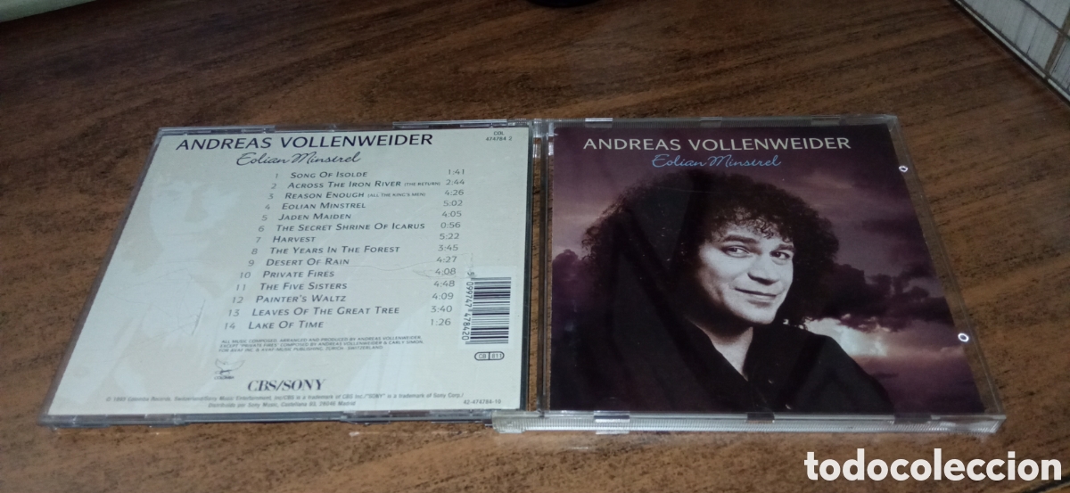 CDs de m&uacute;sica: ANDREAS VOLLENWEIDER - EOLIAN MINSTREL - Foto 1