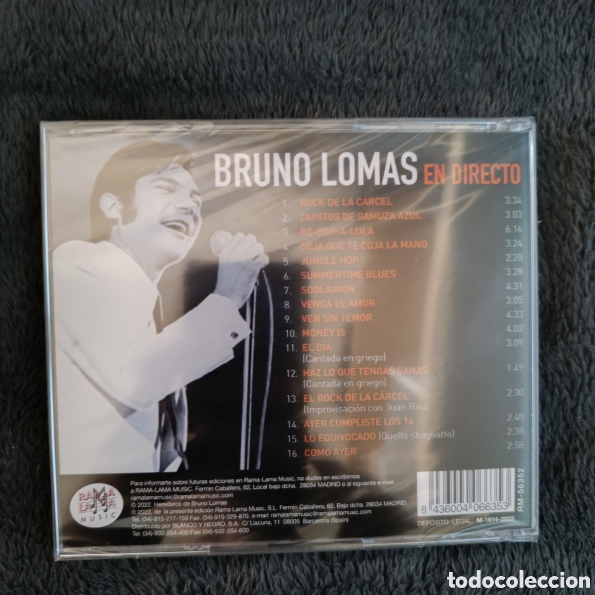 CDs de m&uacute;sica: CD Bruno Lomas - en directo - Foto 2
