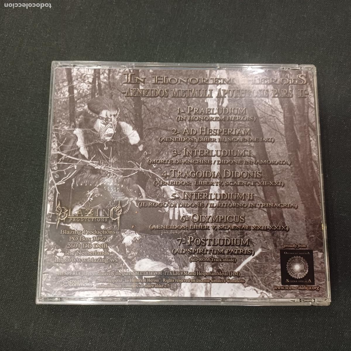 CDs de m&uacute;sica: HESPERIA/IN HONOREM HEROES/CD METAL. - Foto 3