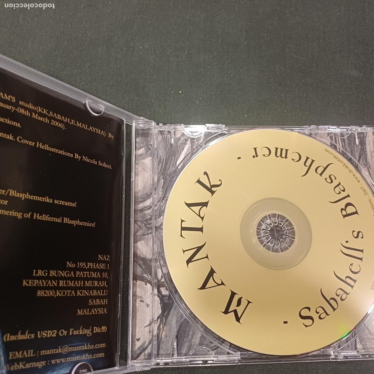 CDs de m&uacute;sica: MANTAK/SABAHELLS BLASPHEMER/CD METAL. - Foto 2