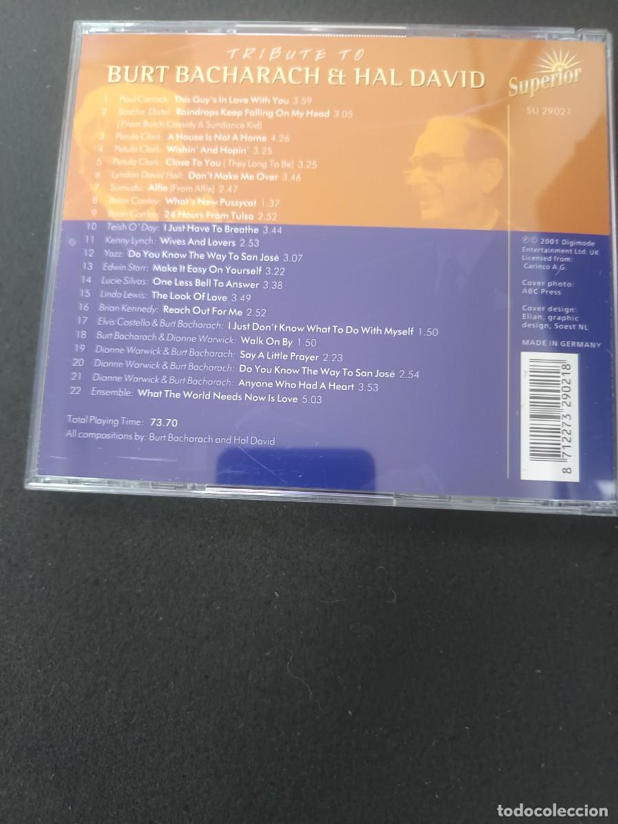 CDs de m&uacute;sica: TRIBUTE TO BURT BACHARACH & HAL DAVID - Foto 2