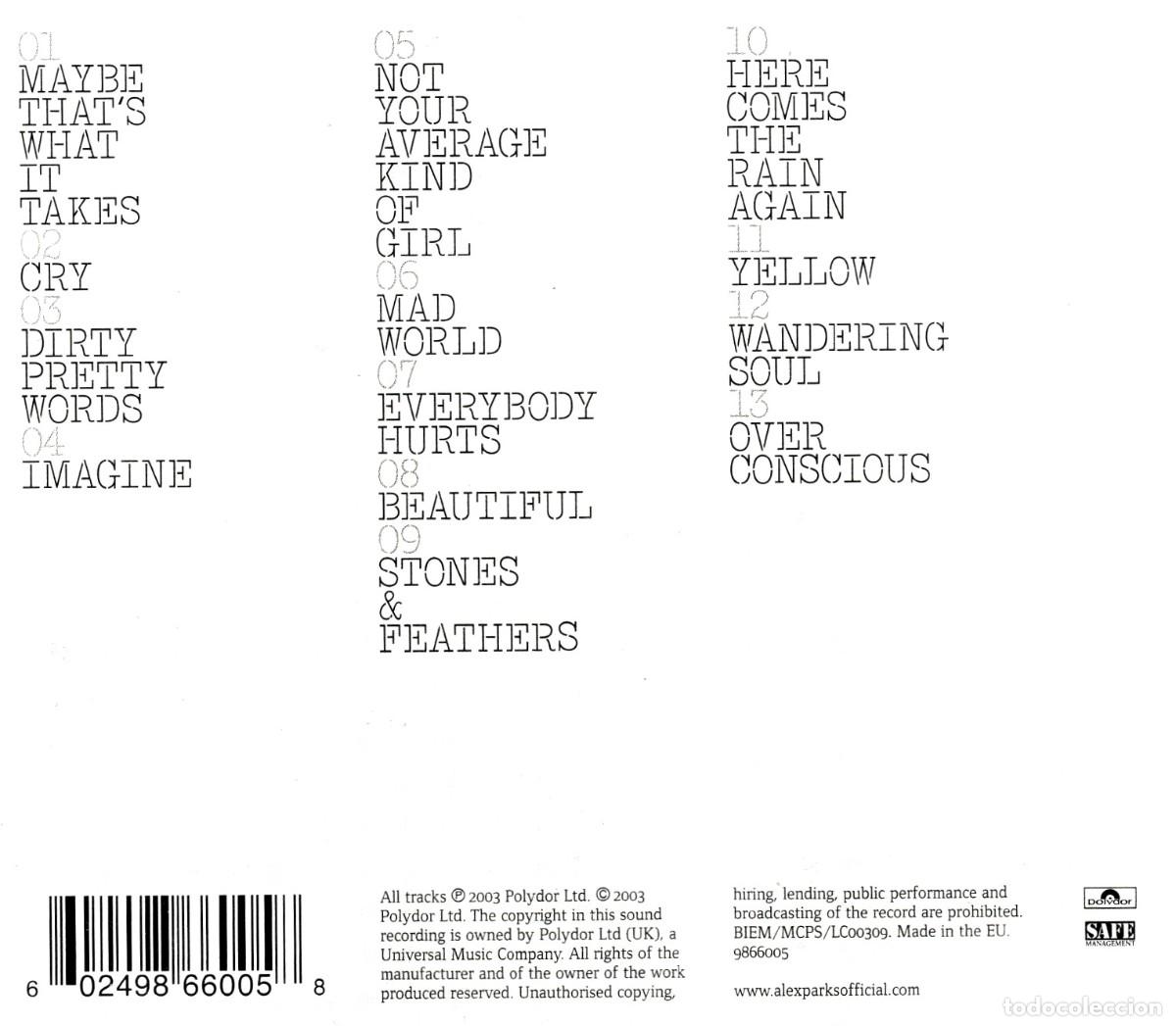 CDs de m&uacute;sica: �R3801 - ALEX PARKS. INTRODUCTION. CD. - Foto 2