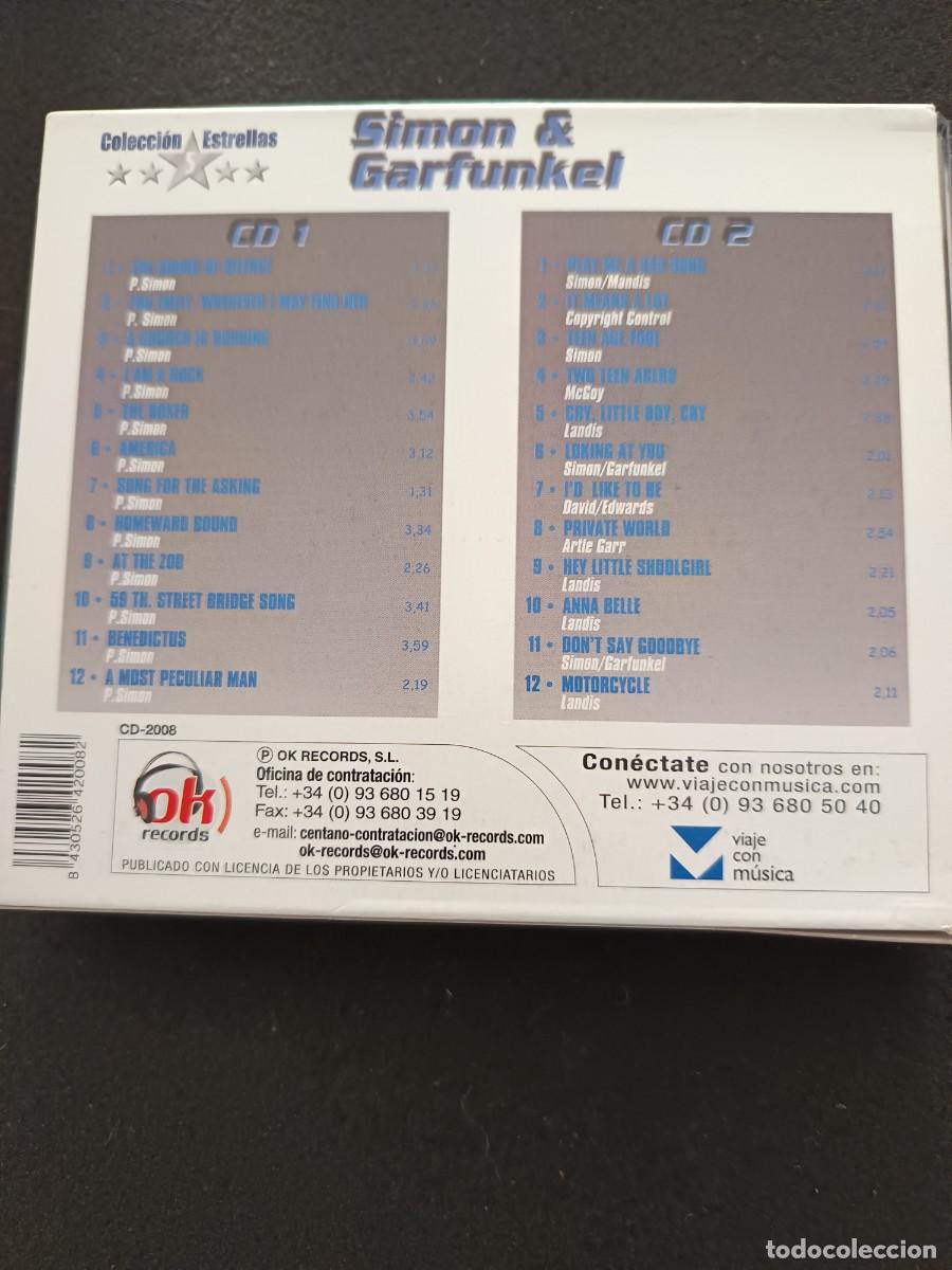 CDs de m&uacute;sica: 2 CDS. SIMON & GARFUNKEL. COLECCI&Oacute;N 5 ESTRELLAS - Foto 2