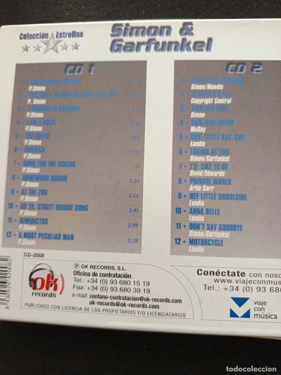 CDs de m&uacute;sica: 2 CDS. SIMON & GARFUNKEL. COLECCI&Oacute;N 5 ESTRELLAS - Foto 3