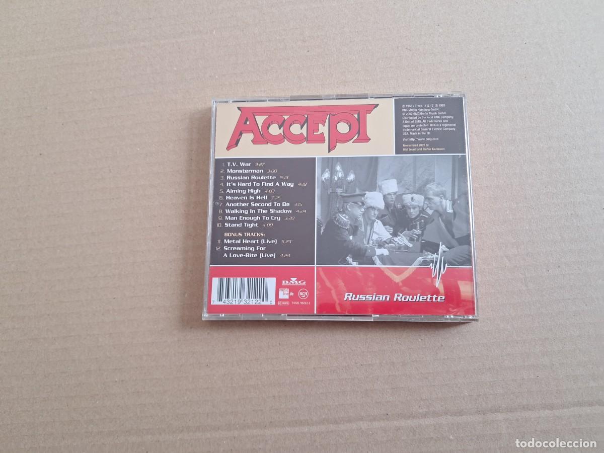 CDs de m&uacute;sica: ACCEPT - RUSSIAN ROULETTE CD 2002 - Foto 3