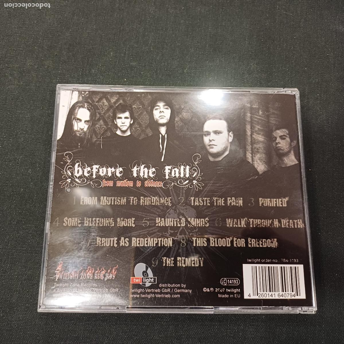 CDs de m&uacute;sica: BEFORE THE FALL/FROM MUTISM TO RIDDANCE/CD METAL. - Foto 3