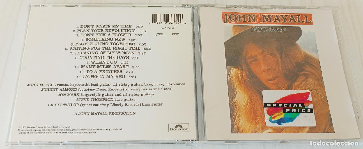 CDs de m&uacute;sica: CD JOHN MAYALL - EMPTY ROOMS POLYDOR EDIC. EU - 1996 (1969) - Foto 2