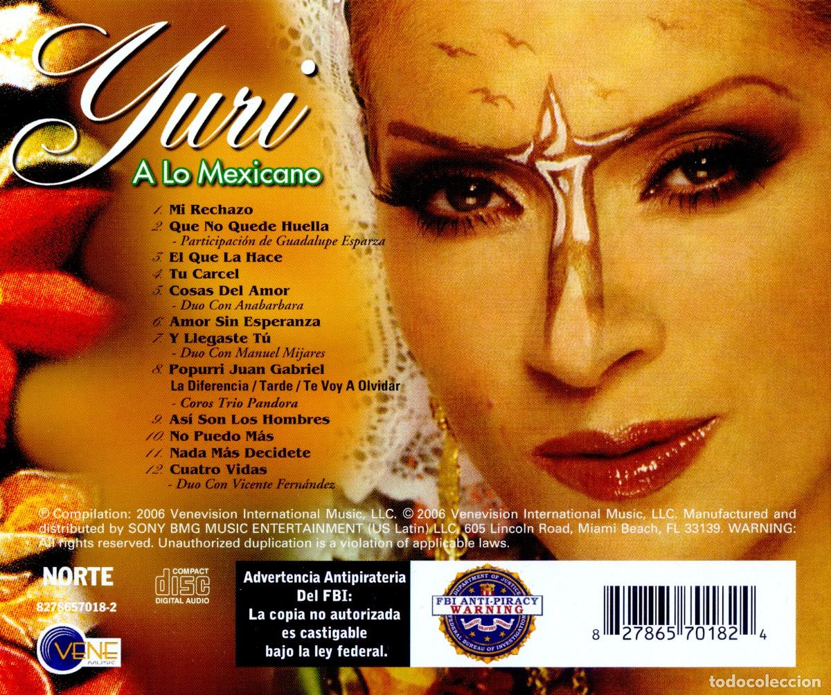 CDs de m&uacute;sica: YURI - A lo Mexicano (2006) - Foto 2
