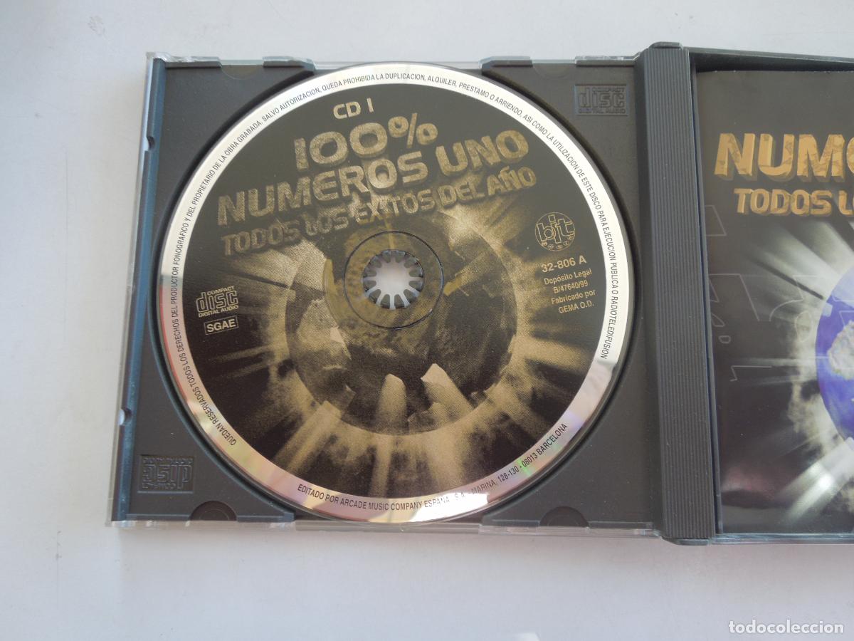 CDs de m&uacute;sica: 100% N&Uacute;MEROS UNO , TODOS LOS &Eacute;XITOS DEL A&Ntilde;O - 3CD,S + LIBRETO - ARCADE 1999 - Foto 3