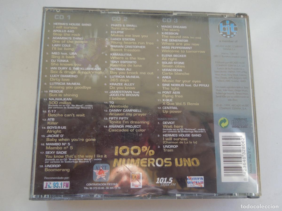 CDs de m&uacute;sica: 100% N&Uacute;MEROS UNO , TODOS LOS &Eacute;XITOS DEL A&Ntilde;O - 3CD,S + LIBRETO - ARCADE 1999 - Foto 7