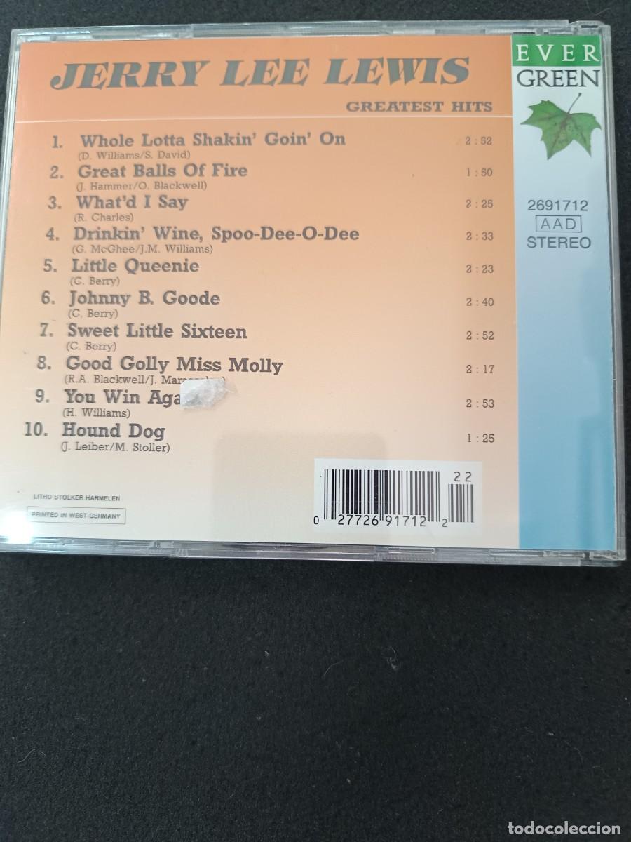 CDs de m&uacute;sica: CD. JERRY LEE LEWIS. GREATEST HITS - Foto 2