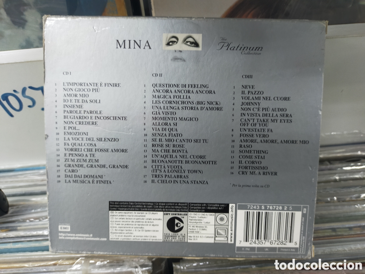 CDs de m&uacute;sica: Mina triple CD the platinum collection - Foto 2