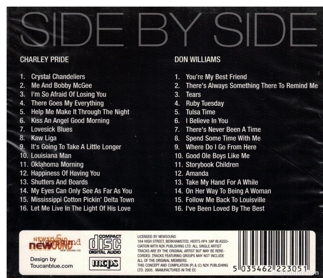 CDs de m&uacute;sica: SIDE BY SIDE - CD CHARLEY PRIDE AND DON WILLIAMS - 2 DISCOS - Foto 2