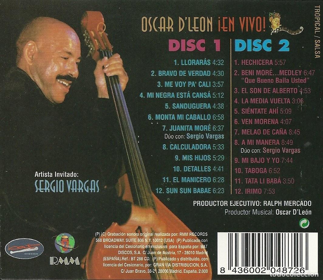 CDs de m&uacute;sica: OSCAR D&acute;LEON - CD EN VIVO - Foto 2