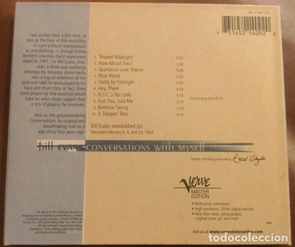 CDs de m&uacute;sica: BILL EVANS &lrm;&ndash; CONVERSATIONS WITH MYSELF CD DIGIPACK EDICION USA - JAZZ - Foto 2