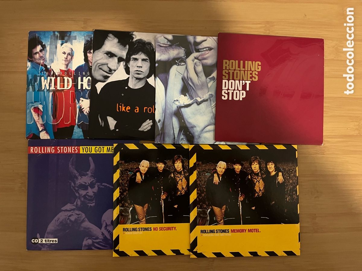 CDs de Musique: THE ROLLING STONES. Wild horses. Like a rolling stone. I go wild. No security. Memor. (7 cds single)