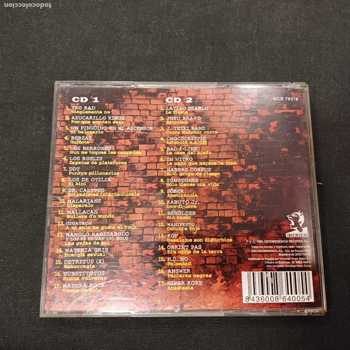 CDs de m&uacute;sica: DESOBEDIENCIA/CD PUNK 2 DISCOS. - Foto 4