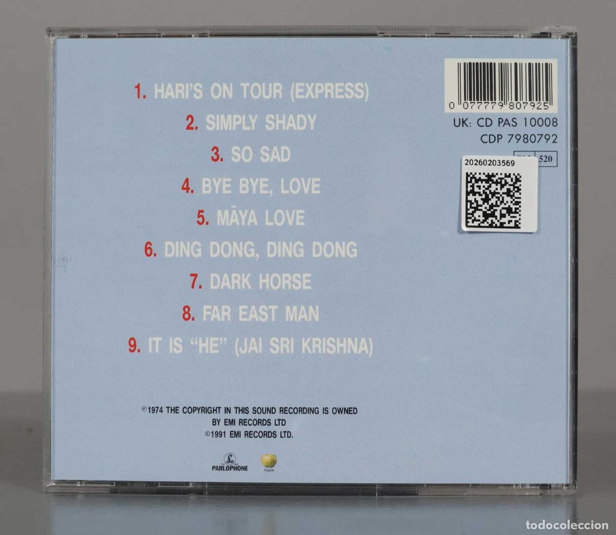 CDs de m&uacute;sica: CD. George Harrison &ndash; Dark Horse. - Foto 2