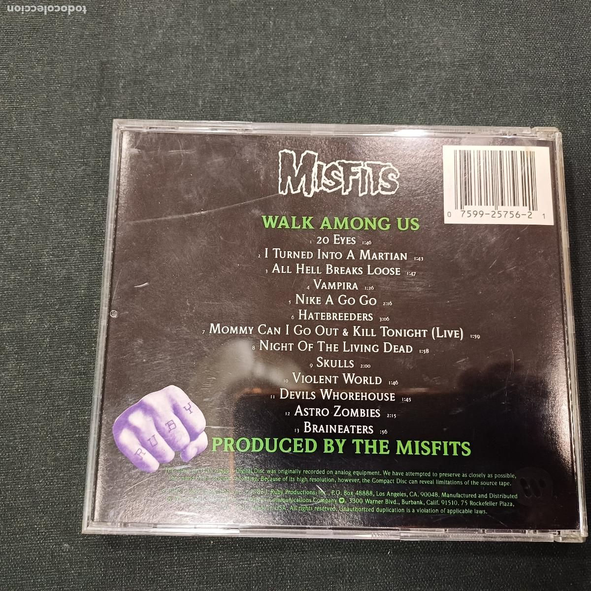 CDs de m&uacute;sica: MISFITS/WALK AMONG US/CD PUNK. - Foto 3