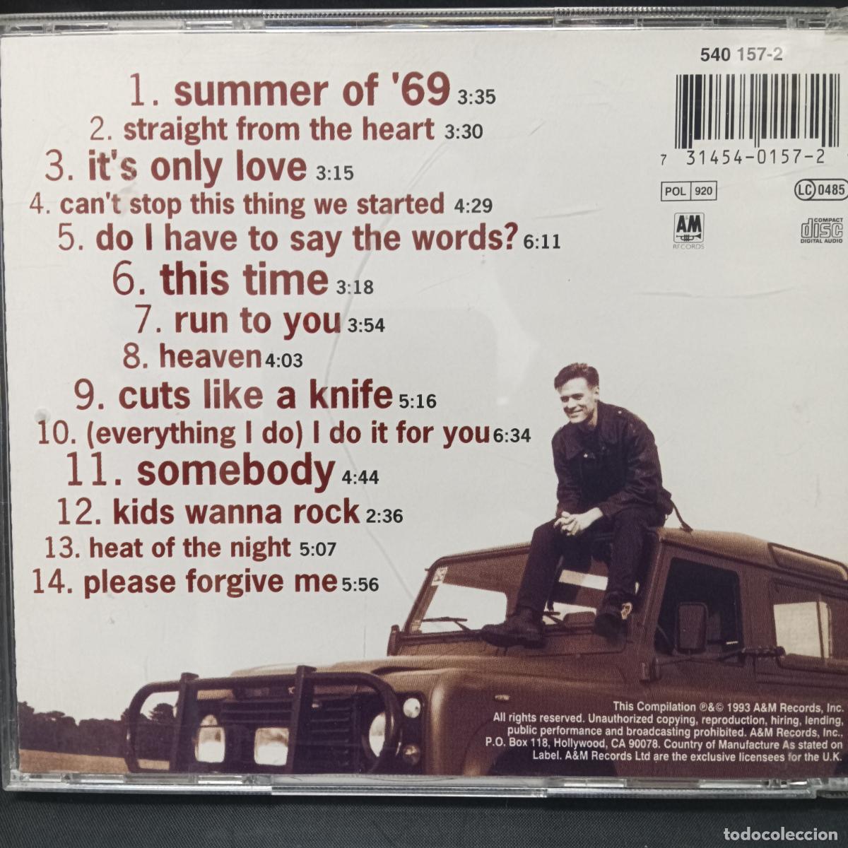 CDs de m&uacute;sica: BRYAN ADAMS, SO FAR SO GOOD. CD - Foto 2