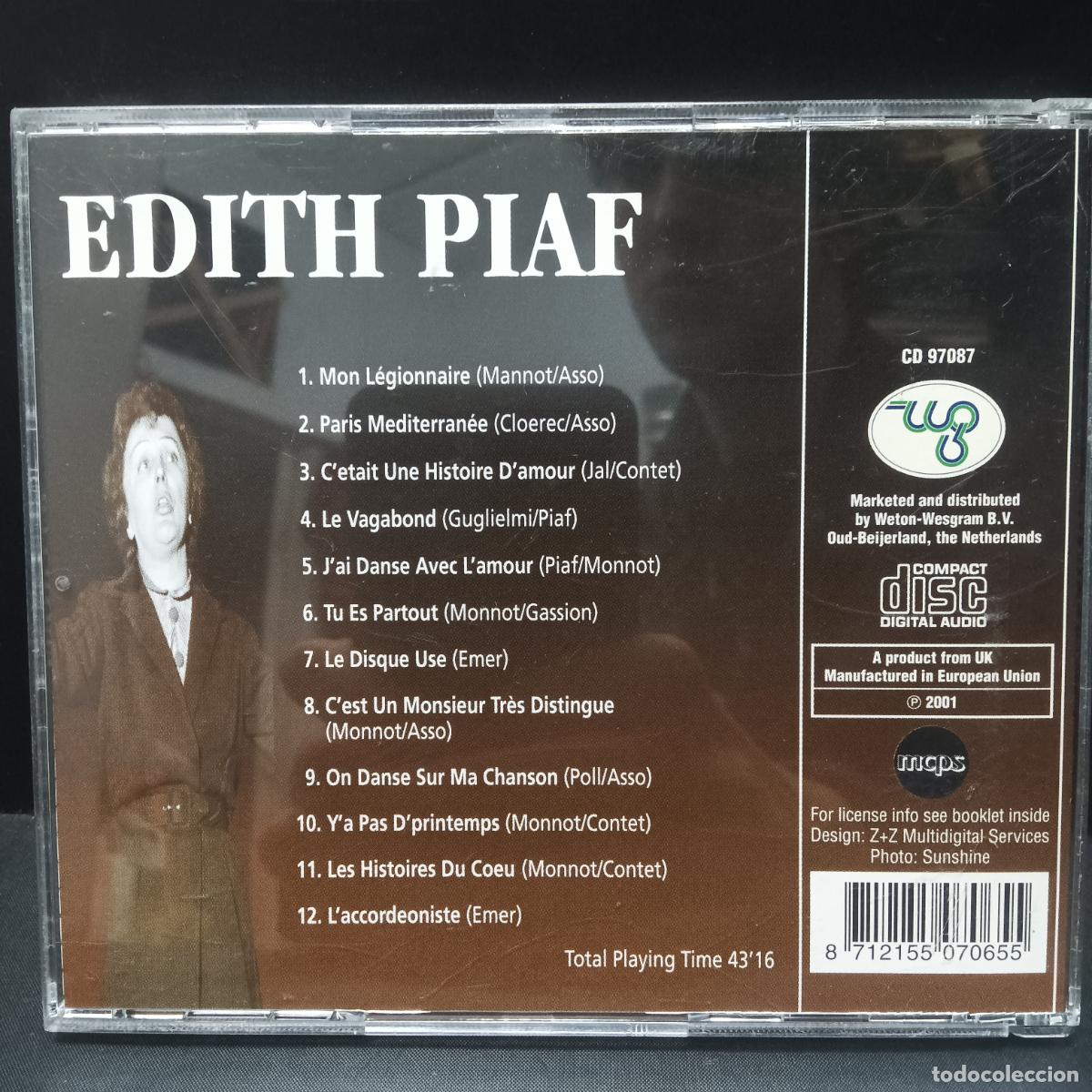 CDs de m&uacute;sica: EDITH PIAF -- CD Mon legionaire - Foto 2