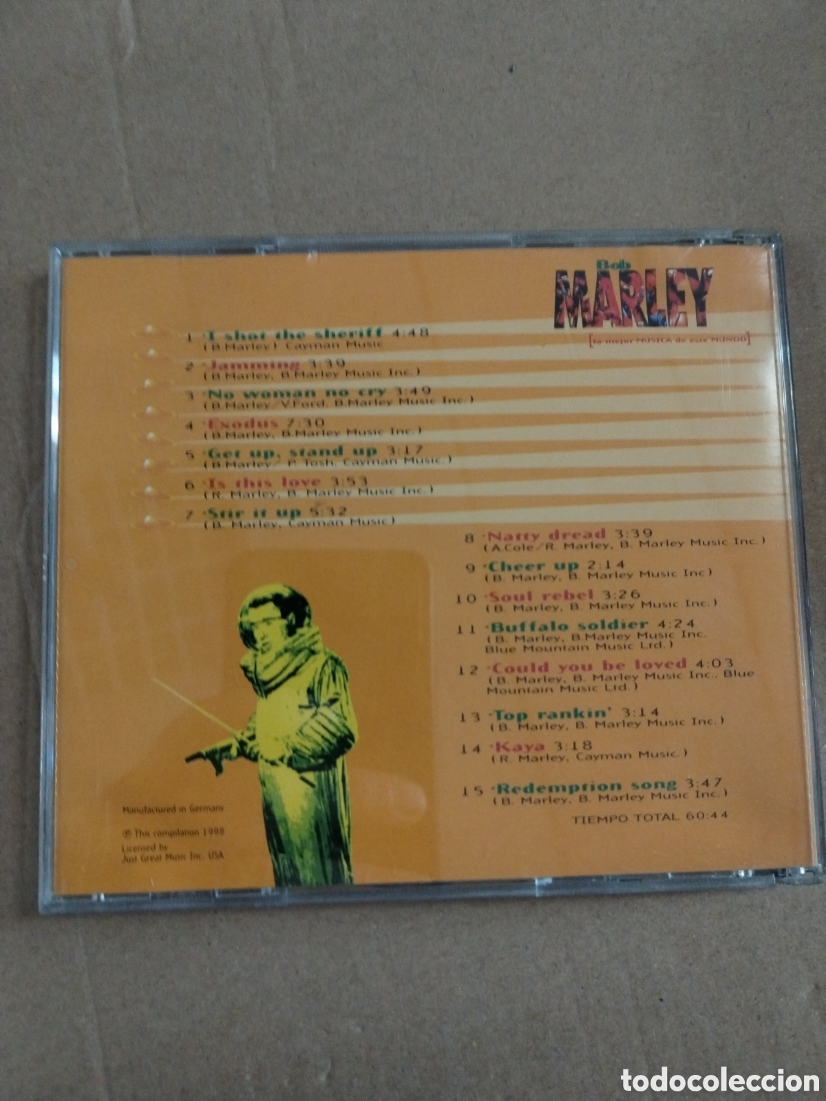 CDs de m&uacute;sica: BOB MARLEY. 15 GRANDES EXITOS EN VERSION ORIGINAL. CD. - Foto 2