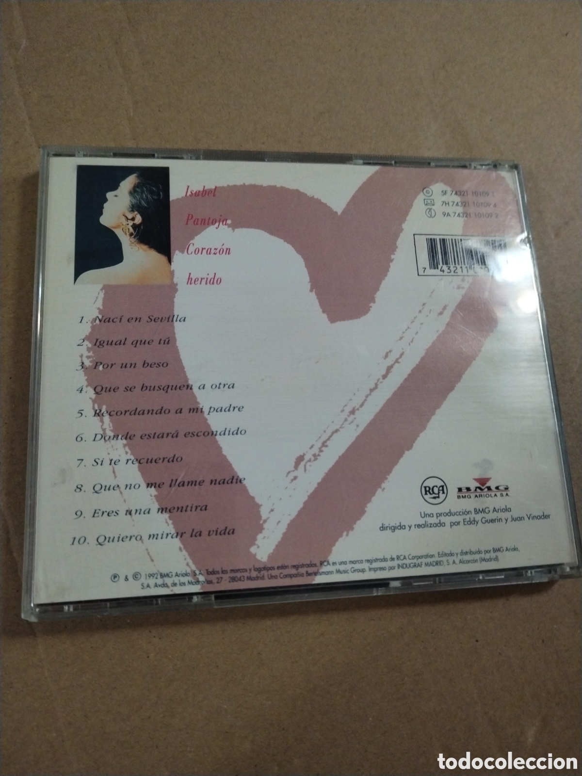 CDs de m&uacute;sica: ISABEL PANTOJA. CORAZ&Oacute;N HERIDO. CD. - Foto 2