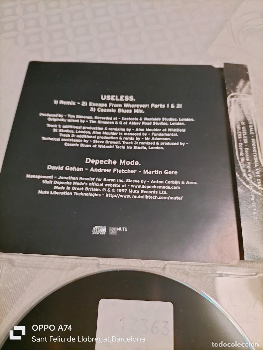 CDs de m&uacute;sica: RAR PROMO SINGLE CD. DEPECHE MODE. USELESS. 3 TRACKS - Foto 2