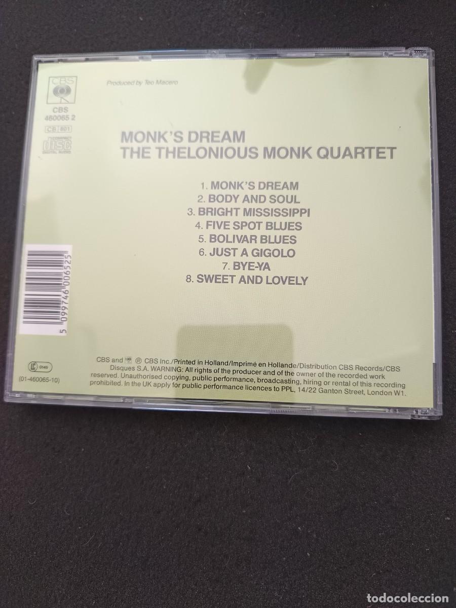 CDs de m&uacute;sica: MONKS DREAM. THELONIOUS MONK QUARTET - Foto 2