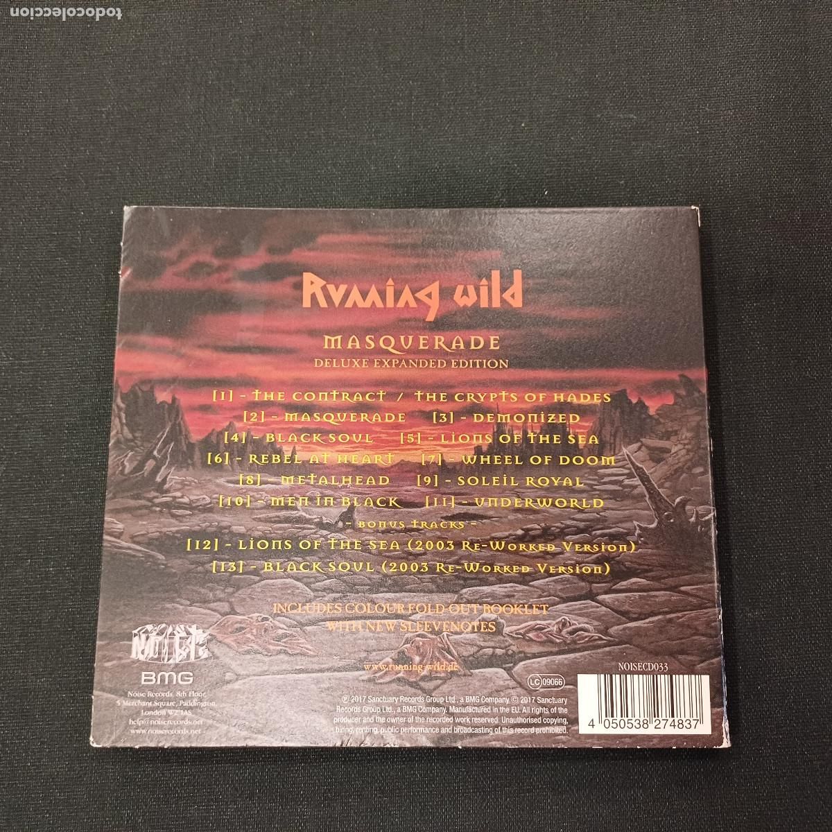CDs de m&uacute;sica: RUNNING WILD/MASQUERADE/CD METAL DIGIPACK. - Foto 3