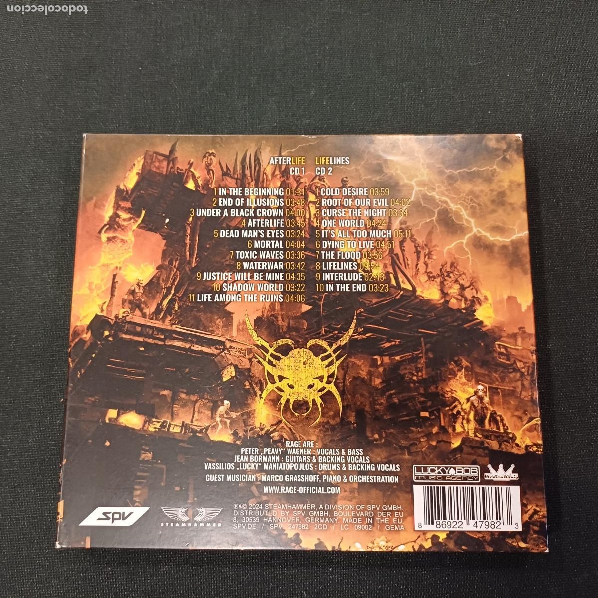 CDs de m&uacute;sica: RAGE/AFTERLIFELINES/CD METAL DIGIPACK 2 DISCOS. - Foto 5