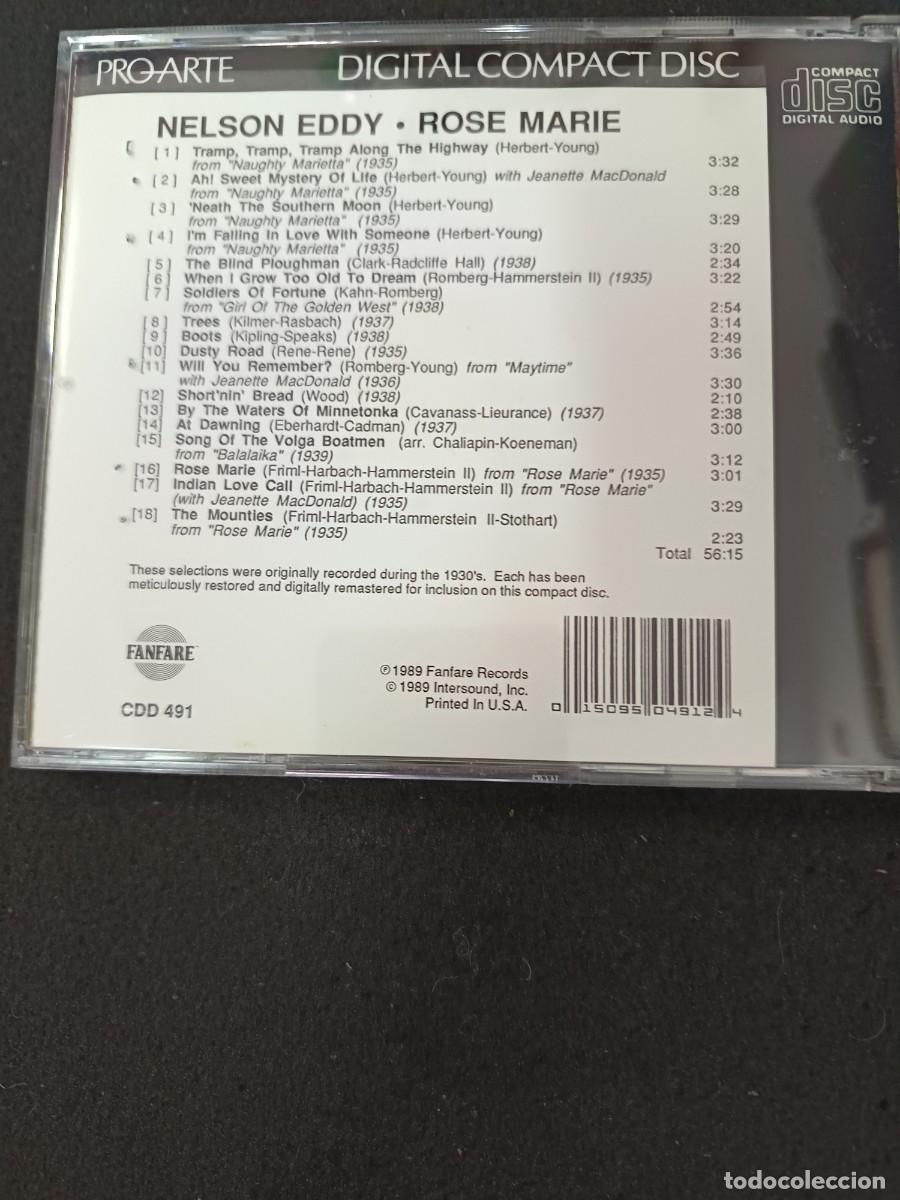 CDs de m&uacute;sica: NELSON EDDY. ROSE MARIE - Foto 2