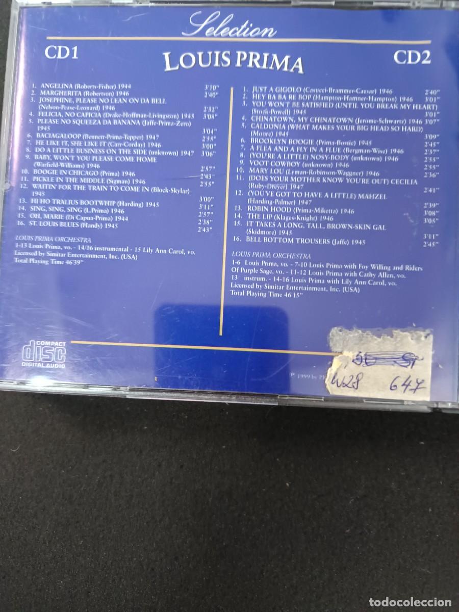 CDs de m&uacute;sica: 2 CD. LOUIS PRIMA. SELECTION - Foto 2