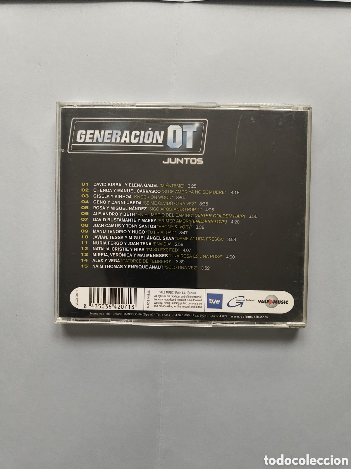 CDs de m&uacute;sica: CD generaci&oacute;n OT 2003 - Foto 2