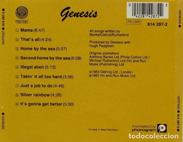 CDs de m&uacute;sica: Genesis - Genesis (1983) - Foto 2