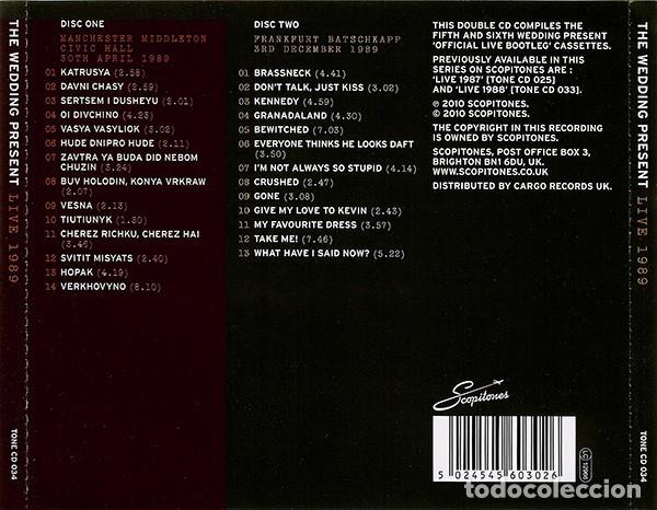 CDs de m&uacute;sica: The Wedding Present - Live 1989 (2 CDs) (precintado) - Foto 2