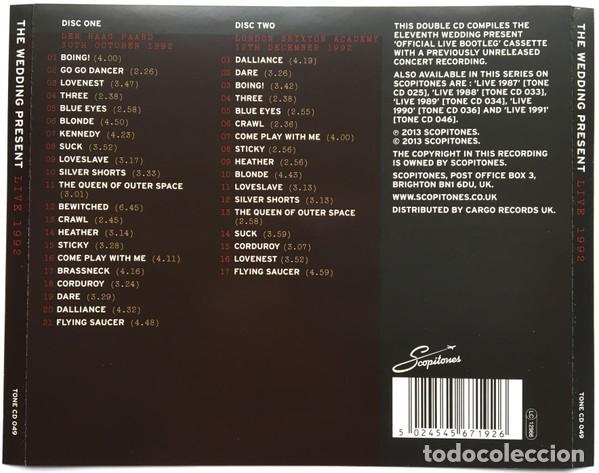 CDs de m&uacute;sica: The Wedding Present - Live 1992 (2 CDs) (precintado) - Foto 2