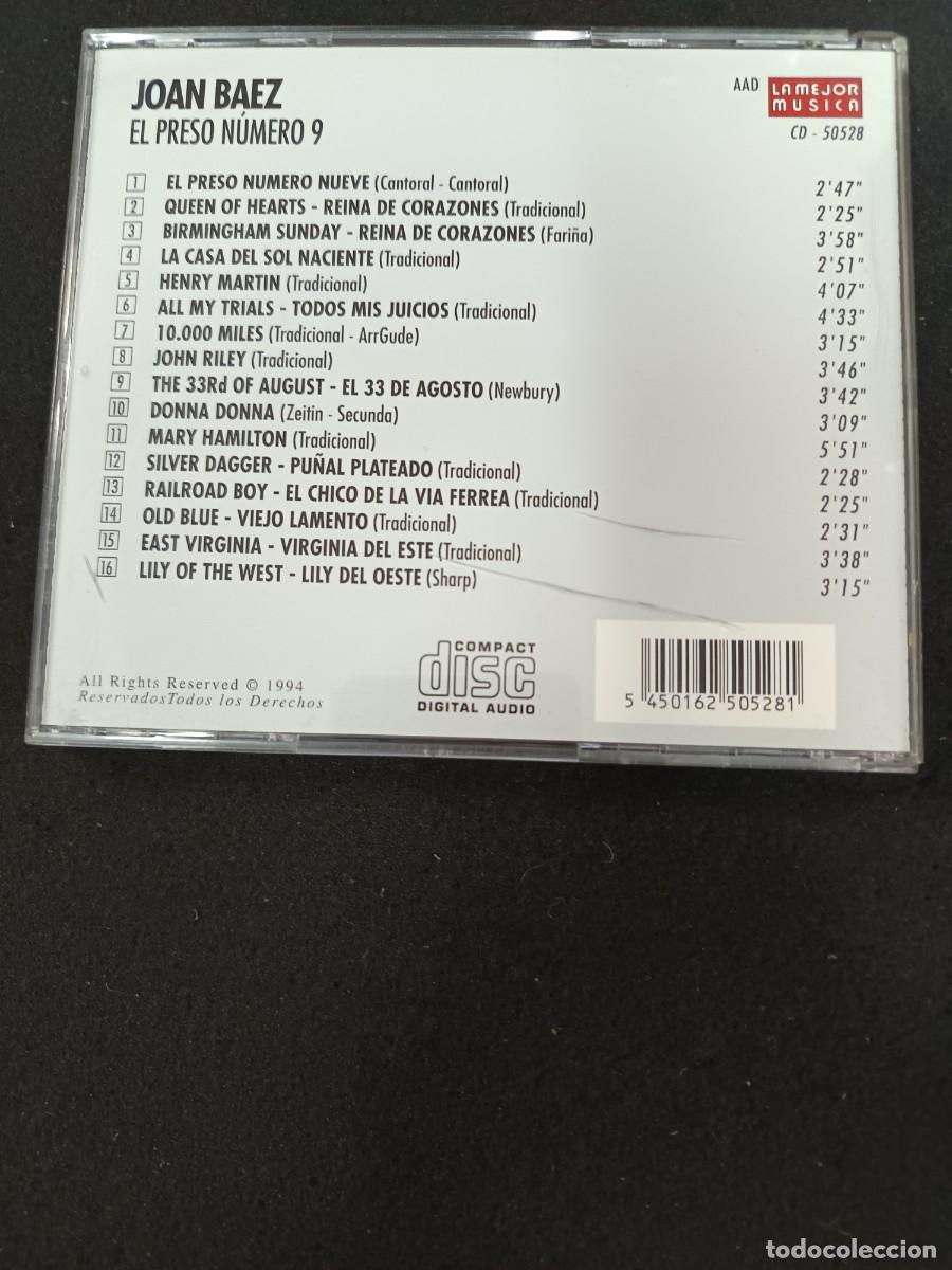 CDs de m&uacute;sica: JOAN BAEZ. EL PRESO N&Uacute;MERO 9 - Foto 2