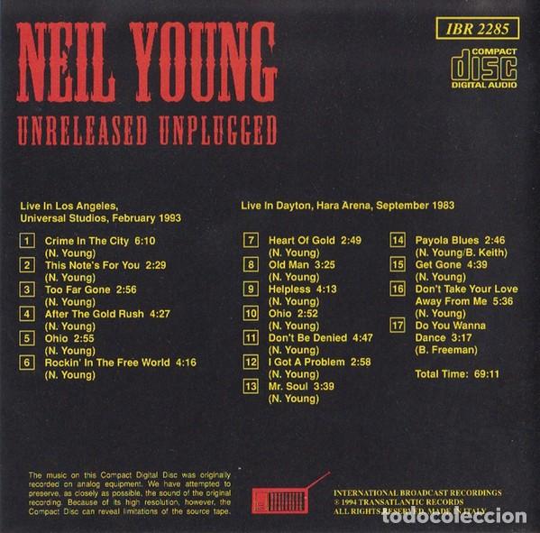 CDs de m&uacute;sica: Neil Young - Unreleased Unplugged - Foto 2