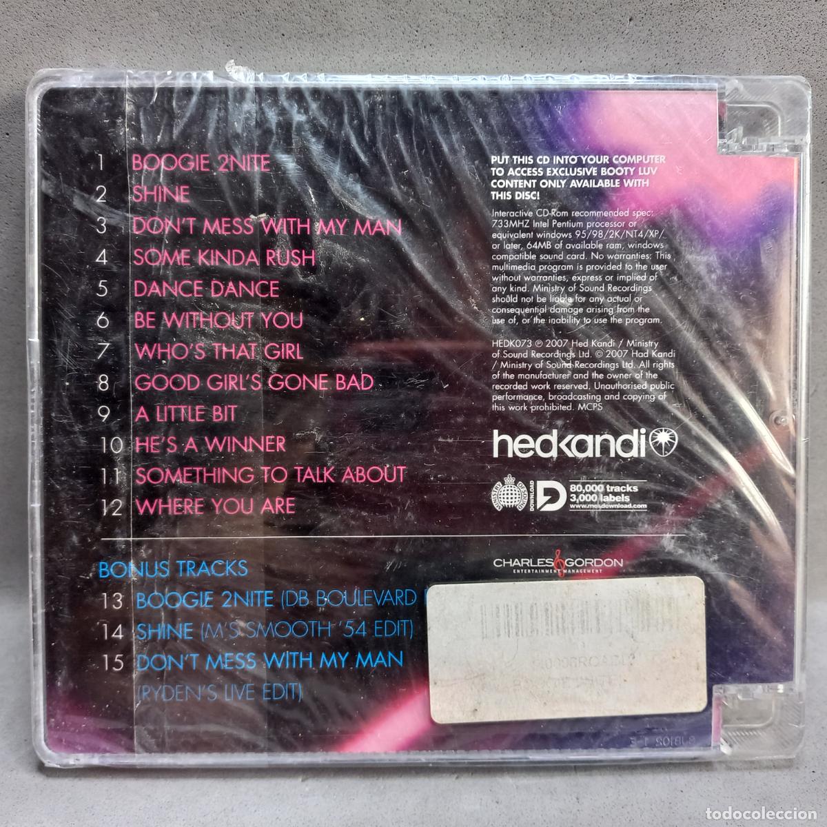 CDs de m&uacute;sica: Booty Luv Boogie 2Nite (HED KANDI), A&ntilde;o 2007, CD precintado. - Foto 3