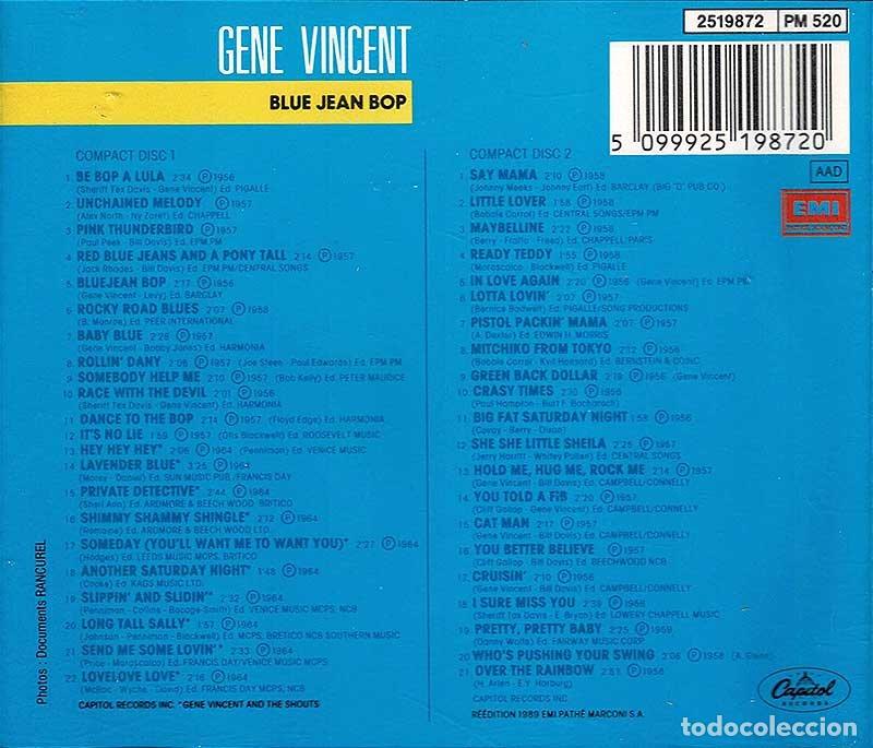 CDs de m&uacute;sica: Gene Vincent - Blue Jean Bop. 2 x CD - Foto 2