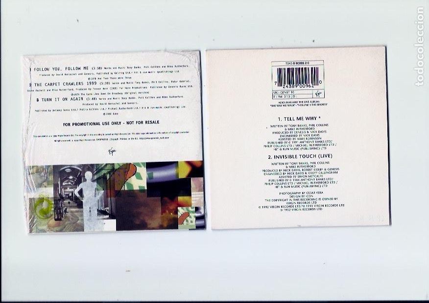 CDs de m&uacute;sica: GENESIS. Tell me why. Turn it on again (2cds single) - Foto 2
