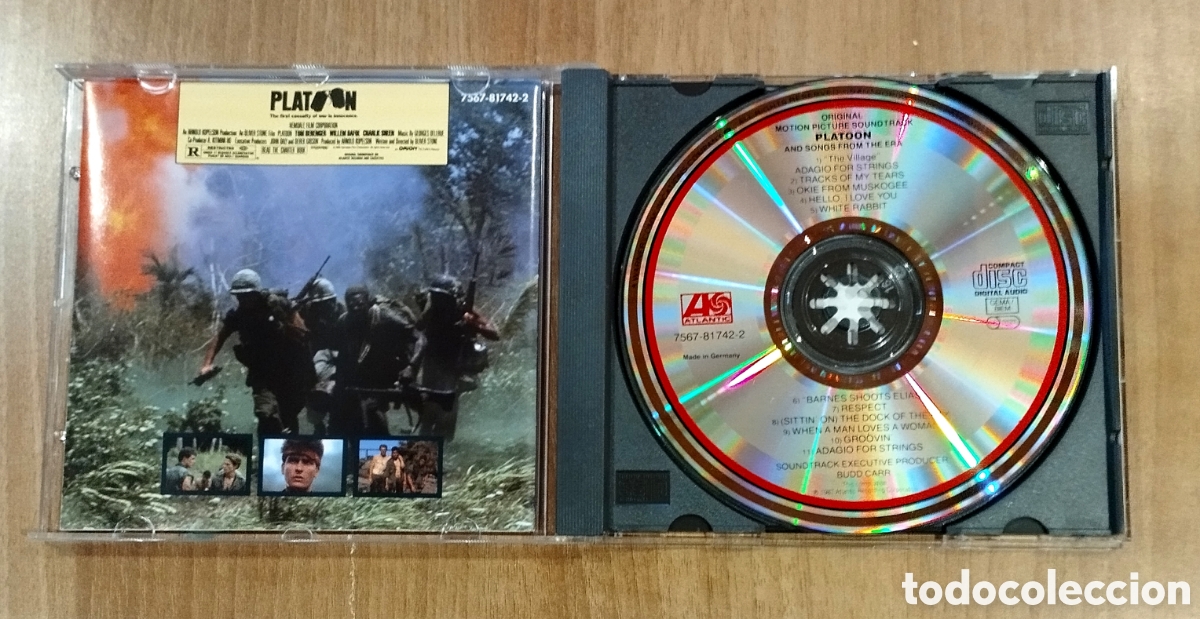 CDs de m&uacute;sica: CD BANDA SONORA ORIGINAL PEL&Iacute;CULA &rdquo;PLATOON&rdquo; - Foto 3