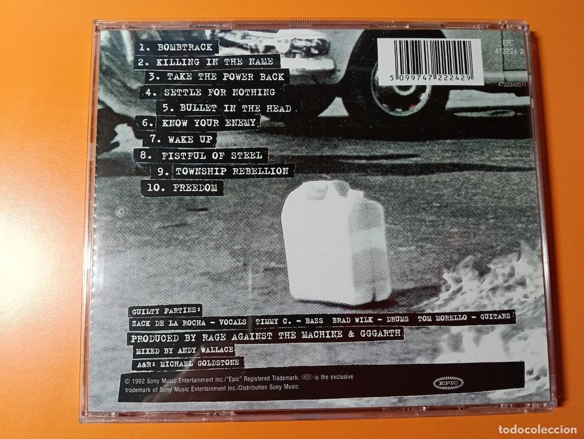 CDs de m&uacute;sica: CD RAGE AGAINST THE MACHINE (Epic, 1992) - Foto 2