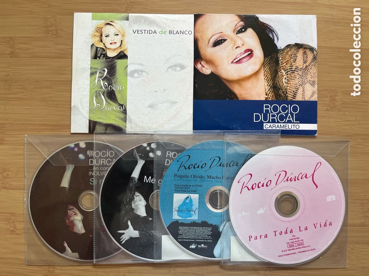 CDs de M&uacute;sica: ROCIO DURCA. Vestida de blanco. Poquito olvido, mucho corazon. Me gustas mucho...... (6 cds singles)