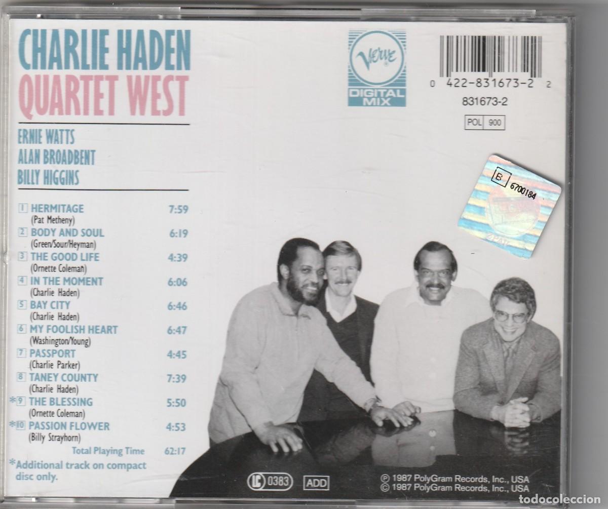 CDs de m&uacute;sica: CHARLY HADEN - QUARTET WEST (CD VERVE 1987) - Foto 2