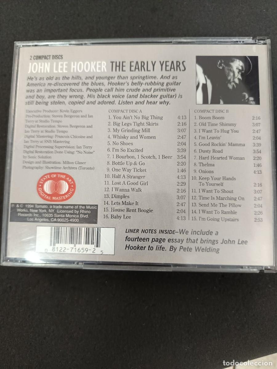 CDs de m&uacute;sica: 2CD. JOHN LEE HOOKER. THE EARLY YEARS - Foto 2